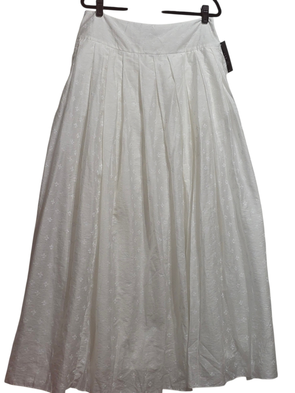 NWT Veiled New York White Floral Jacquard Maxi Skirt Size 14 Cottagecore Modest